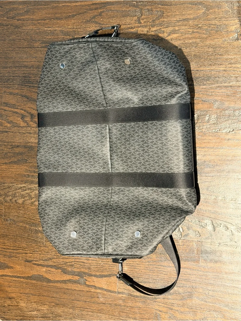 Michael Kors Black MK Logo Duffel Bag with Black Trim
